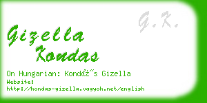 gizella kondas business card